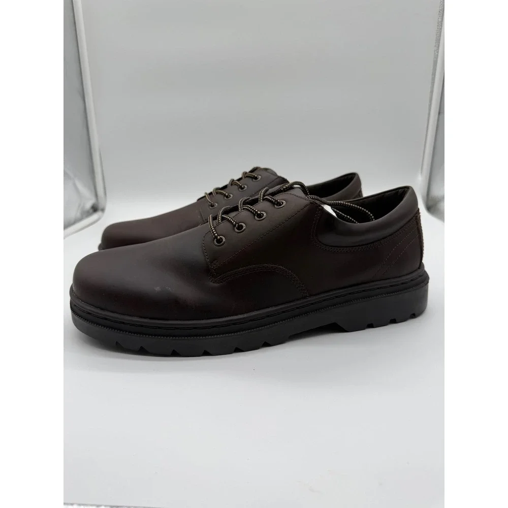 Academie Gear Tuffex Mens 14M Brown Leather Oxford Lug Sole Shoes